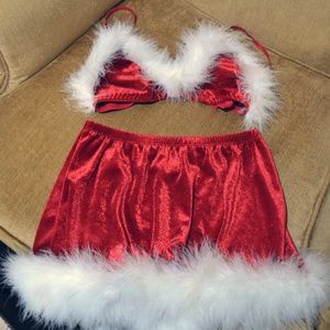 Sexy Santa Lingerie 2 pc skirt set Christmas x-mas